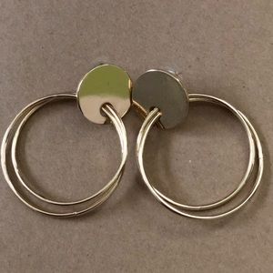 SUGARFIX By BaubleBar Gold Double Hoop Earrings